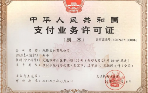 先锋支付这家支付公司1亿资产被冻结